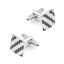 Picture of Silver twill enamel cufflinks